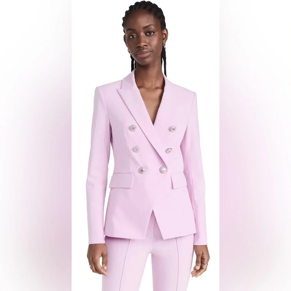 Veronica Beard purple Miller Dickey blazer in pale orchid - Picture 3 of 14